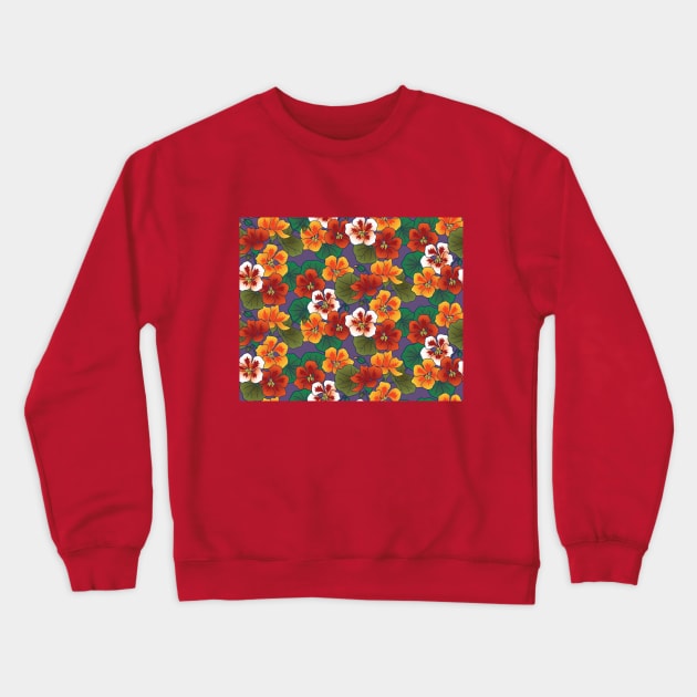 Nasturtium Garden Crewneck Sweatshirt by Pamelandia